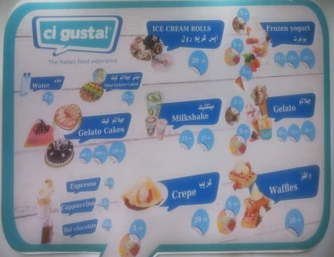 Ci Gusta Menu Menu For Ci Gusta Al Nasr Doha Zomato Qatar