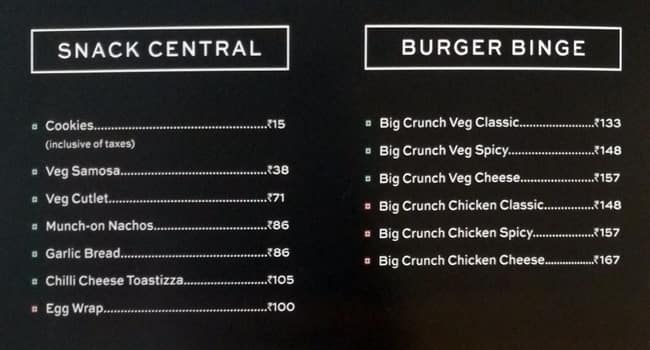 Menu At Caf Coffee Day Chennai Ground Floor Site No A C A