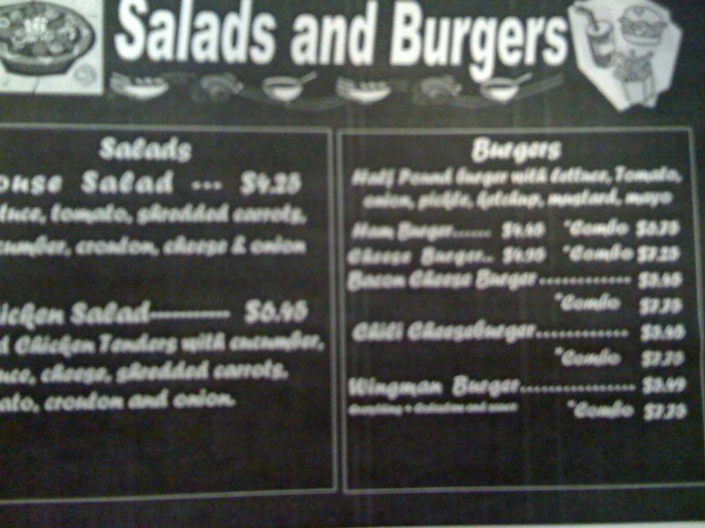 Menu At Wingman Restaurant Carrboro