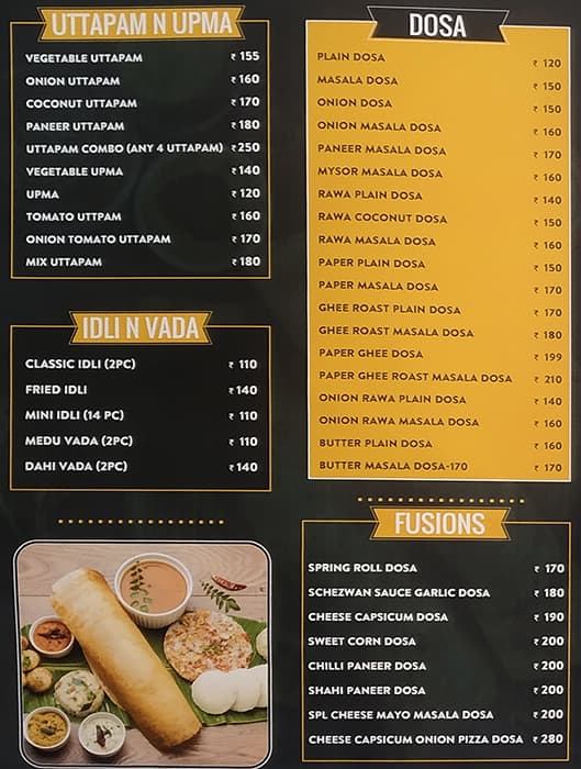 Menu Of Shreejee Gaur City 2 Greater Noida