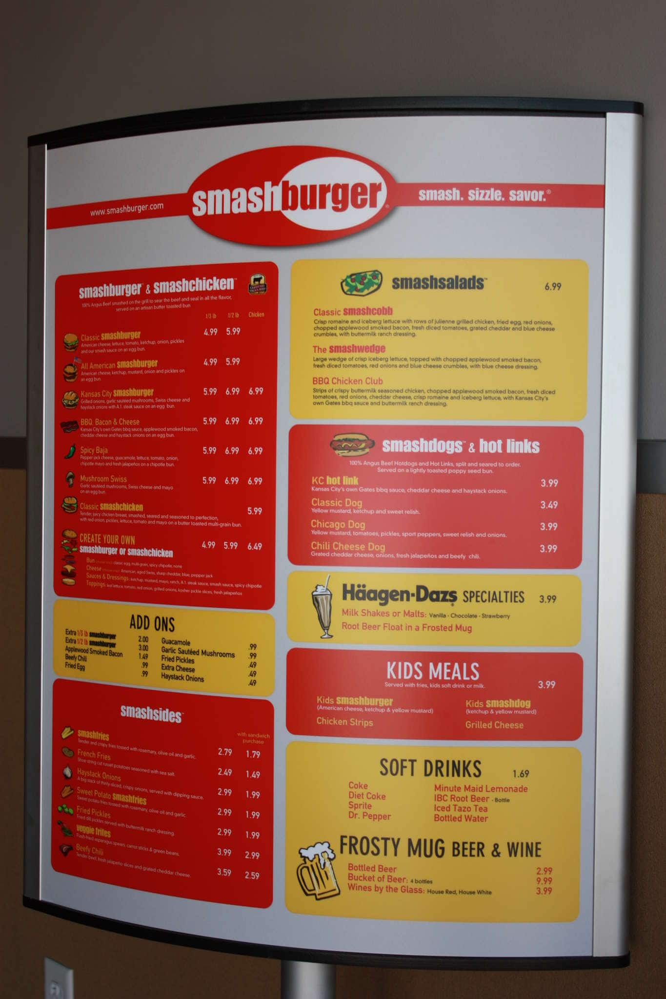 Smashburger Menu Menu For Smashburger Olathe Kansas City Kansas