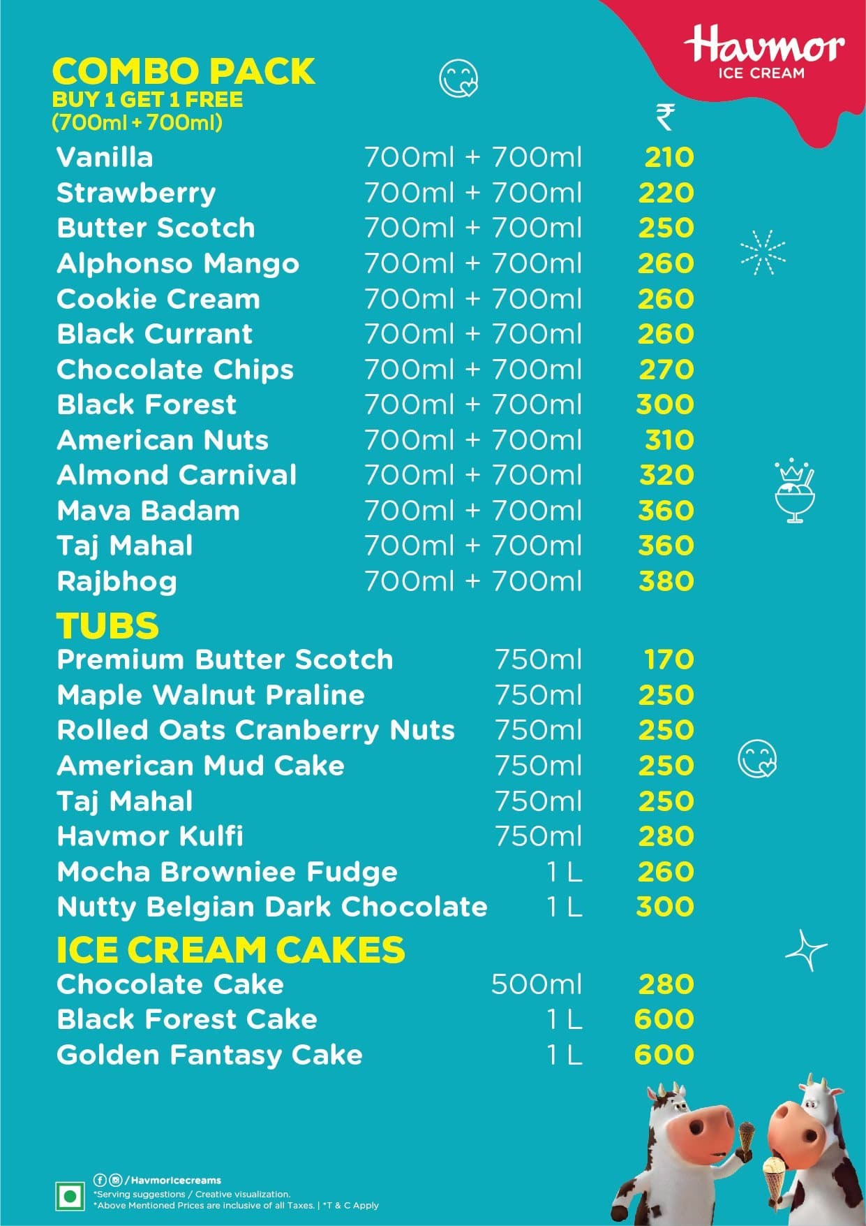 Menu At Havmor Havfunn Ice Cream Ahmedabad Stall 10