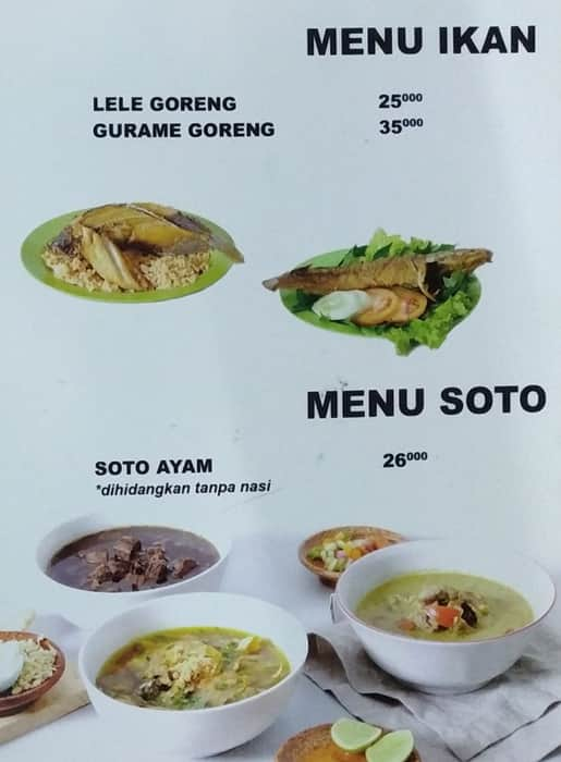 Menu At Bebek Slamet Restaurant Bekasi Regency Jl Chairul Anwar Blok A