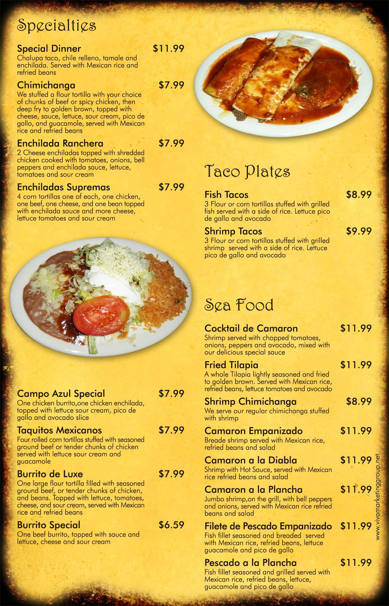 Menu At Campo Azul Restaurant Nolensville