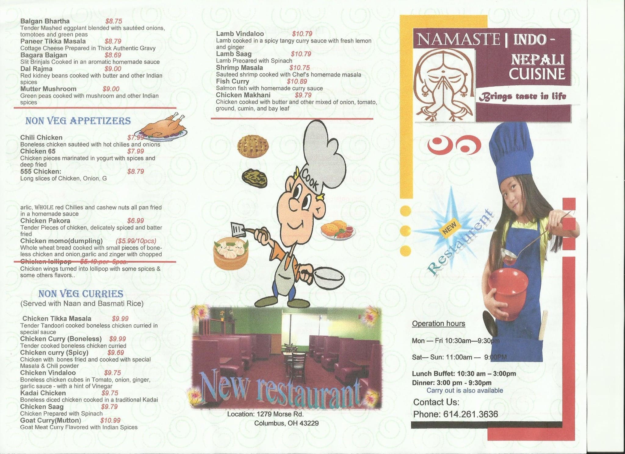 Namaste Indo Nepali Cuisine Menu Urbanspoon Zomato