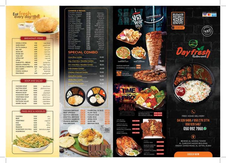 Menu Of Day Fresh Al Satwa Dubai