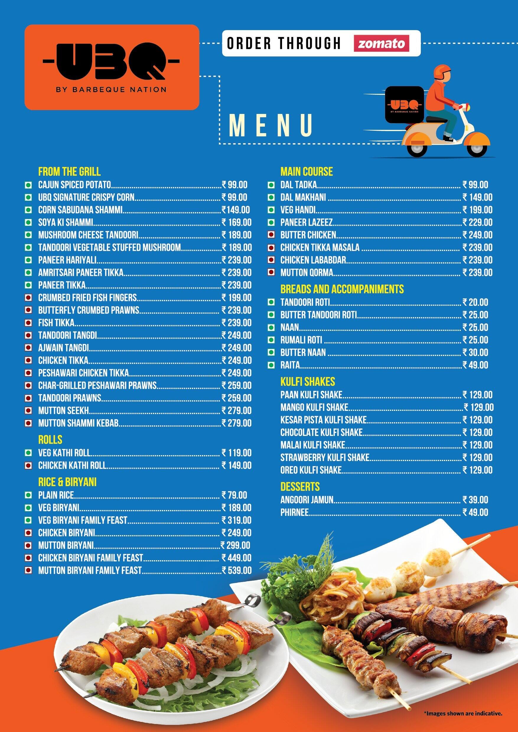 Menu At Ubq By Barbeque Nation Guwahati