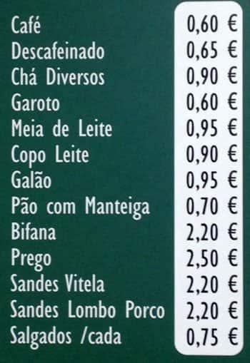 Menu At Cantinho De S O Jos Restaurant Lisbon