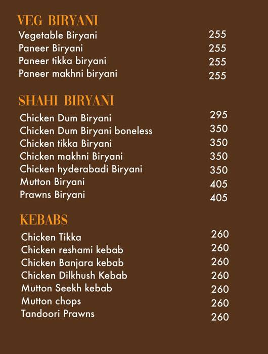 Menu Of Biryani Baegum Majiwada Thane West Thane