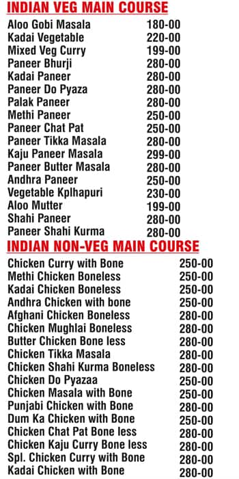 Menu At Meghana Grills Hyderabad