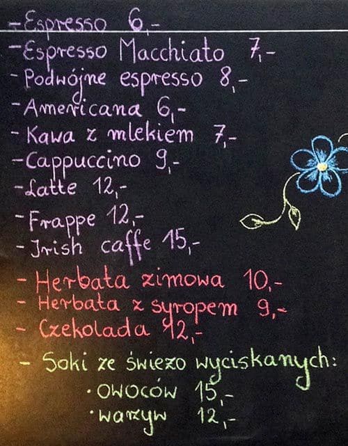 Cukiernia Meryk Menu Menu Restauracji Cukiernia Meryk Wawer Warszawa