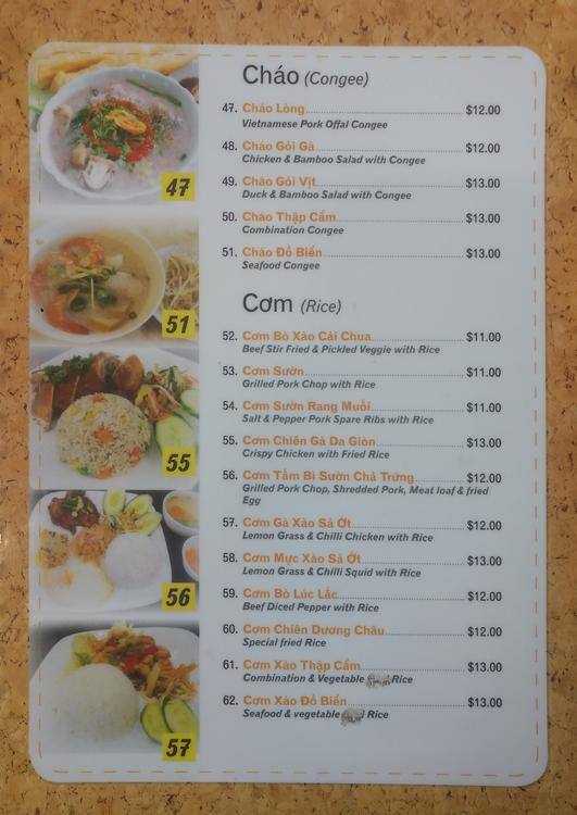 Menu At Viet House Restaurant Inala