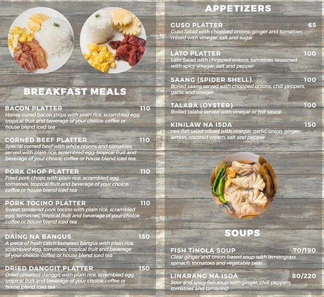 Roadside Seafood Haus Menu Menu For Roadside Seafood Haus Cebu