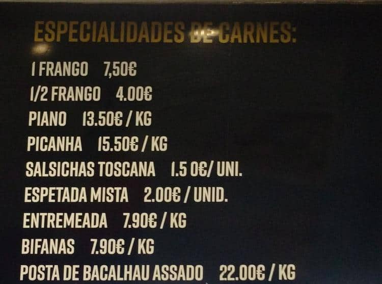 Menu At Churrasqueira Realfrango Restaurant Loures Av Lu S De Cam Es