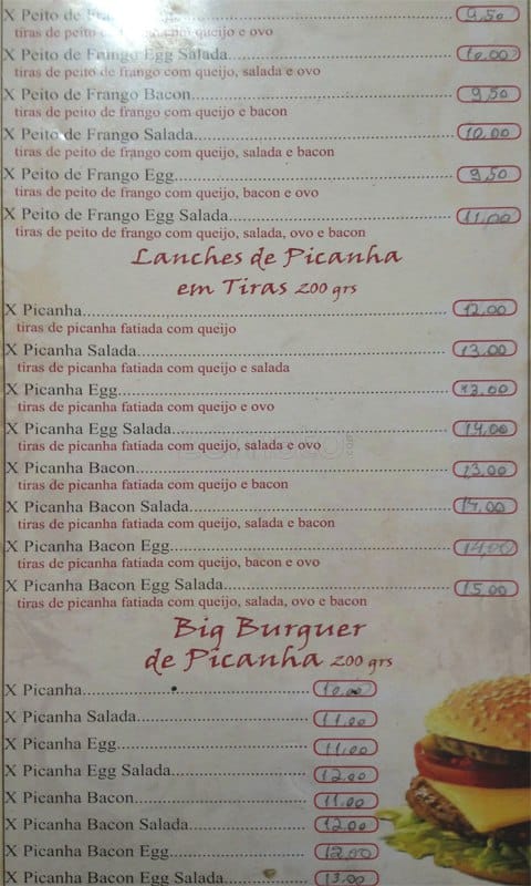 Menu em Nova Morumbi restaurante São Paulo