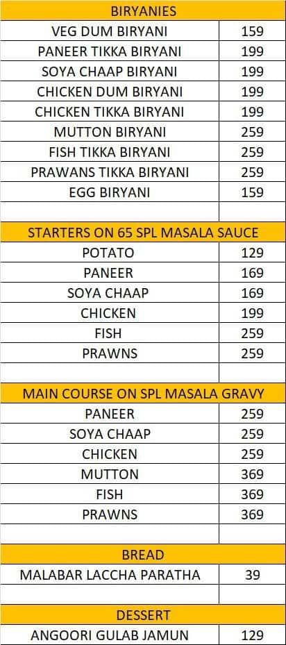 Menu Of Biryani Ulwe Navi Mumbai