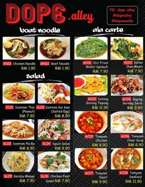 DOPE Alley Menu Menu For DOPE Alley SS 15 Selangor Zomato Malaysia