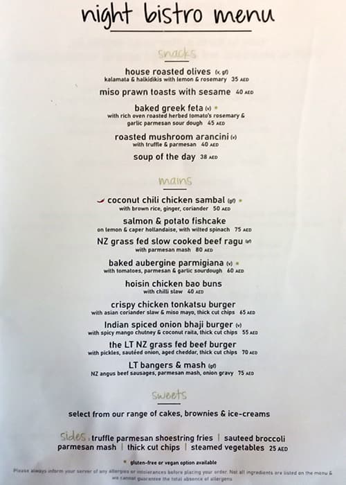 Menu Of The Lime Tree Cafe Kitchen Jumeirah 1 Dubai