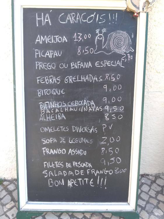 Menu At Casa Dos Frangos Restaurant Sintra