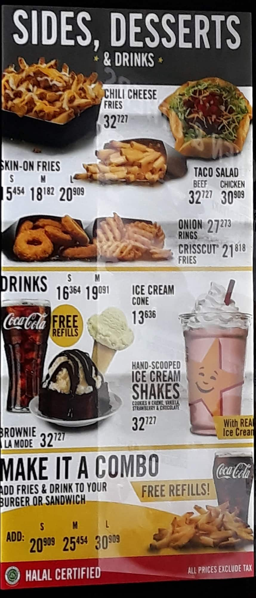 Menu At Carl S Jr Restaurant Bandung Jl Kebon Jati No