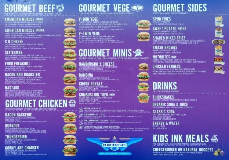 Burgerfuel Menu Menu For Burgerfuel Newtown Sydney Urbanspoon Zomato