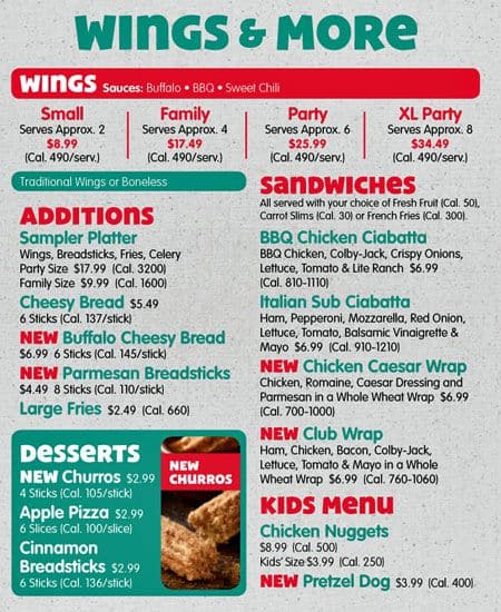 Menu At Chuck E Cheese Pizzeria Langley Township 200 St