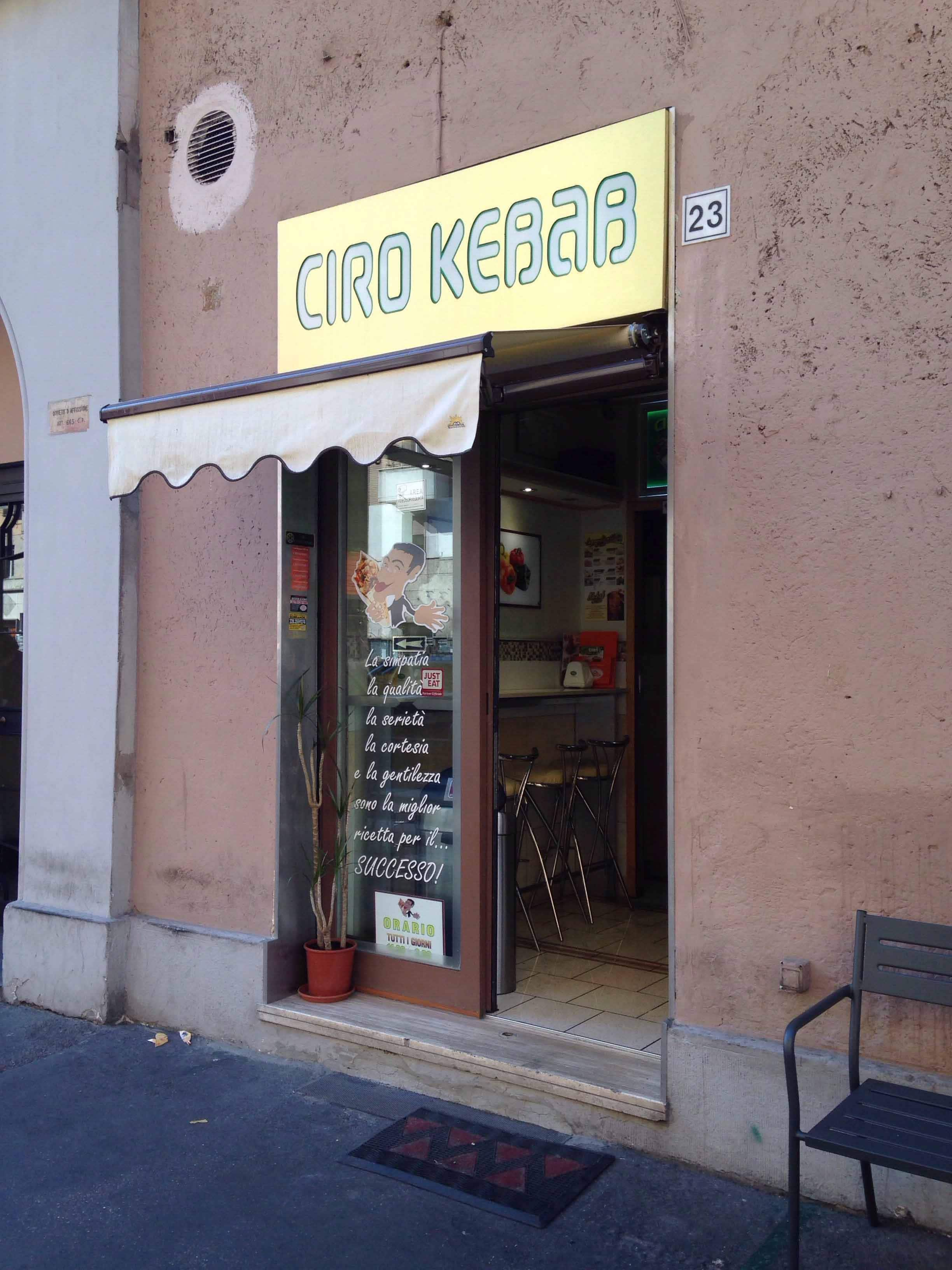 Ciro Kebab Pizza A Roma Foto Del Menu Con Prezzi