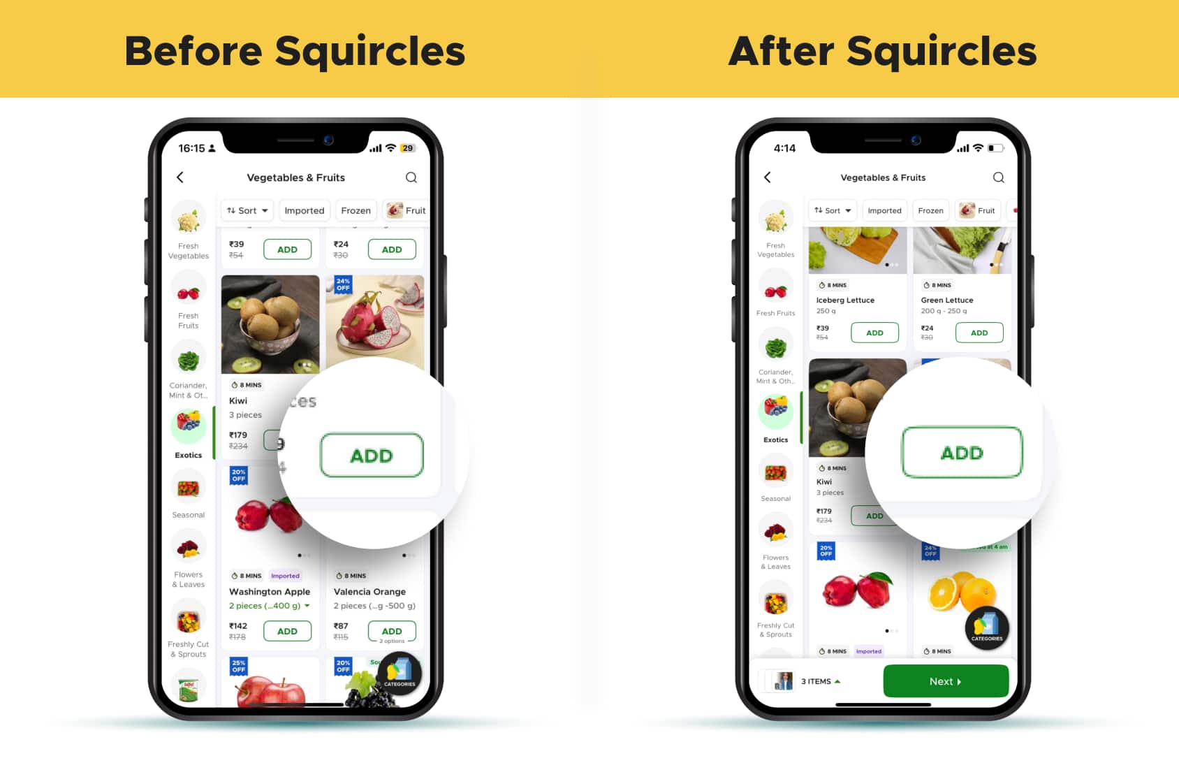 Add button squircles