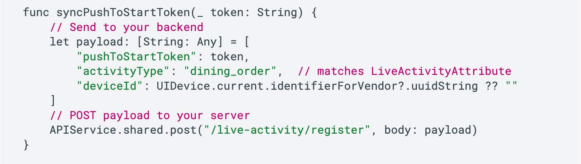 Sync PushToStartToken to server
