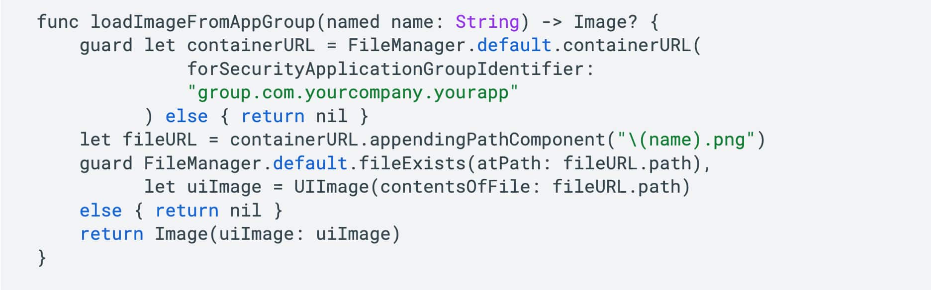 Load image from app group