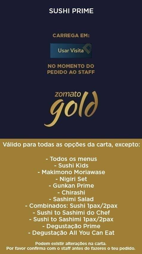 Sushi Prime, Carcavelos Menu