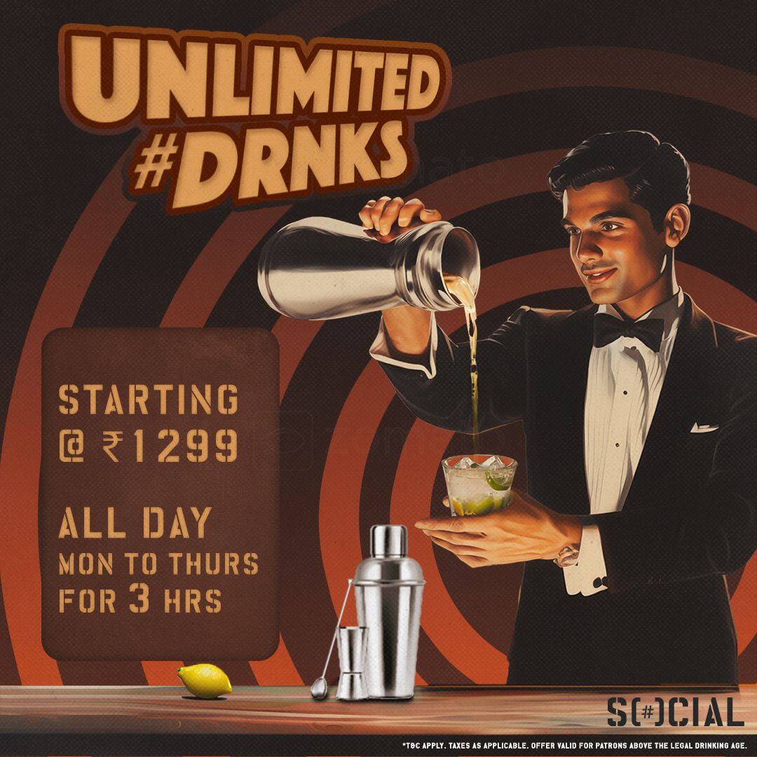 Menu of Church Street SOCIAL, Church Street, Bangalore