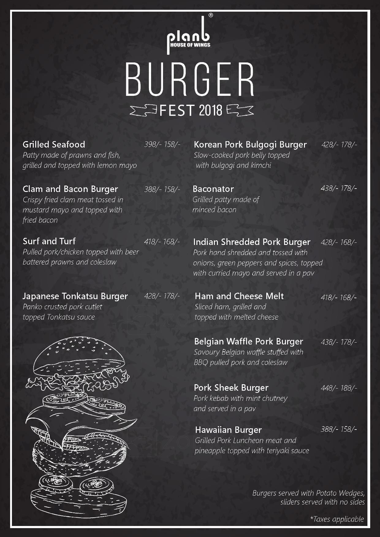 Plan B Menu, Menu For Plan B, Brigade Road, Bangalore - Zomato