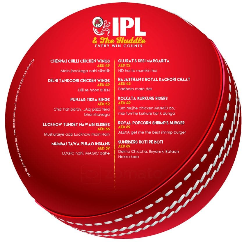 Menu at The Huddle Sports Bar and Grill - Citymax Hotel Bur Dubai, Dubai