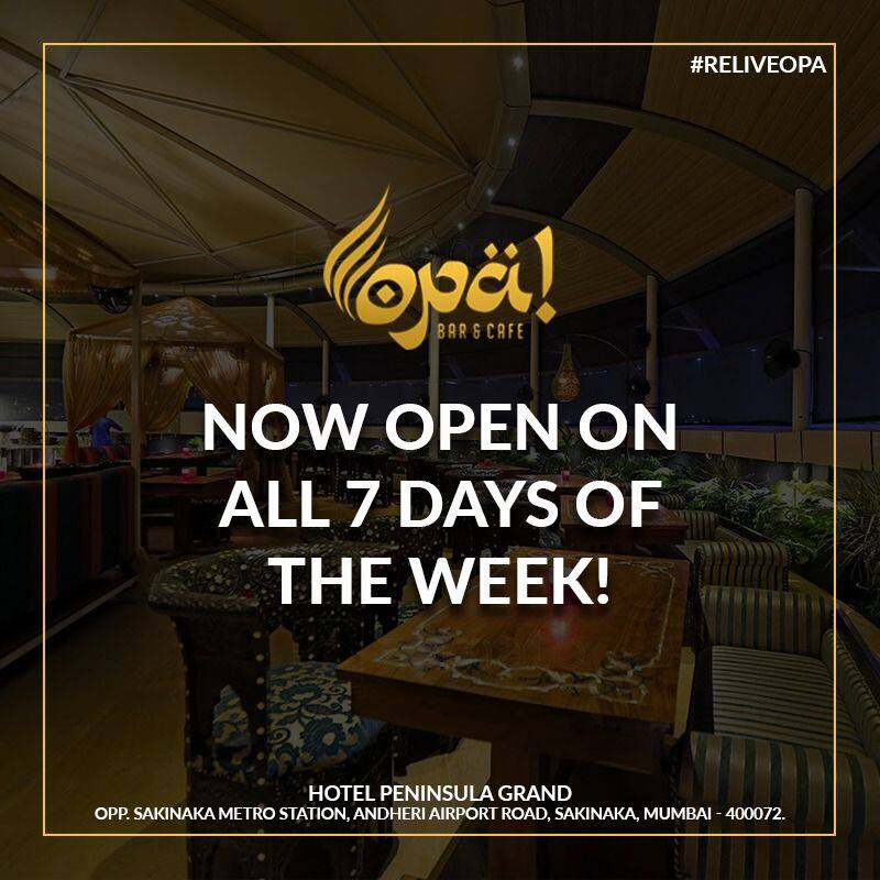 Opa Bar Cafe Peninsula Grand Hotel Sakinaka Mumbai - 