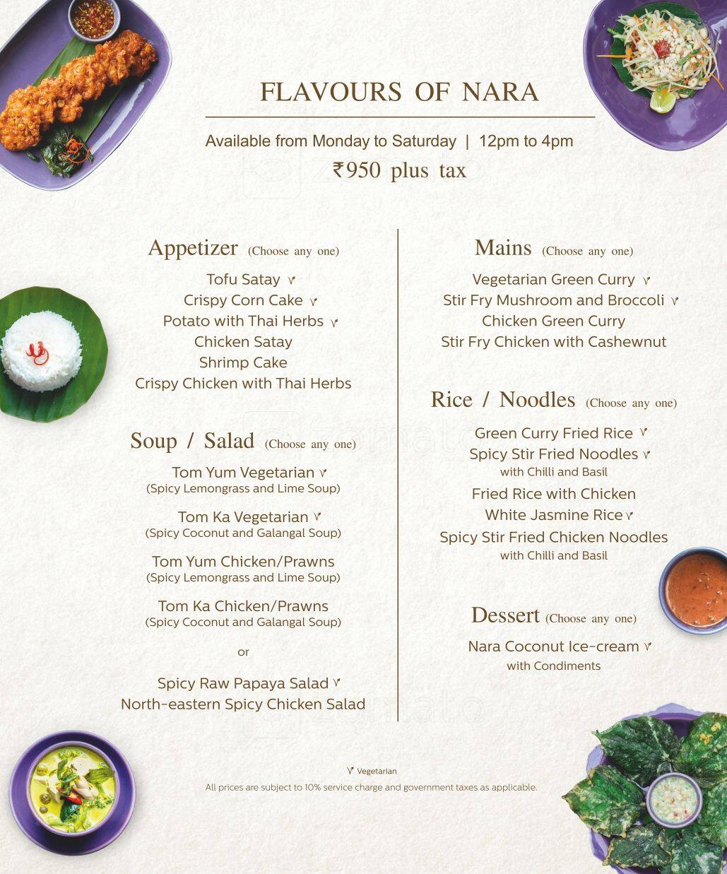 Nara Menu Menu Untuk Nara Bandra Kurla Complex Mumbai Zomato