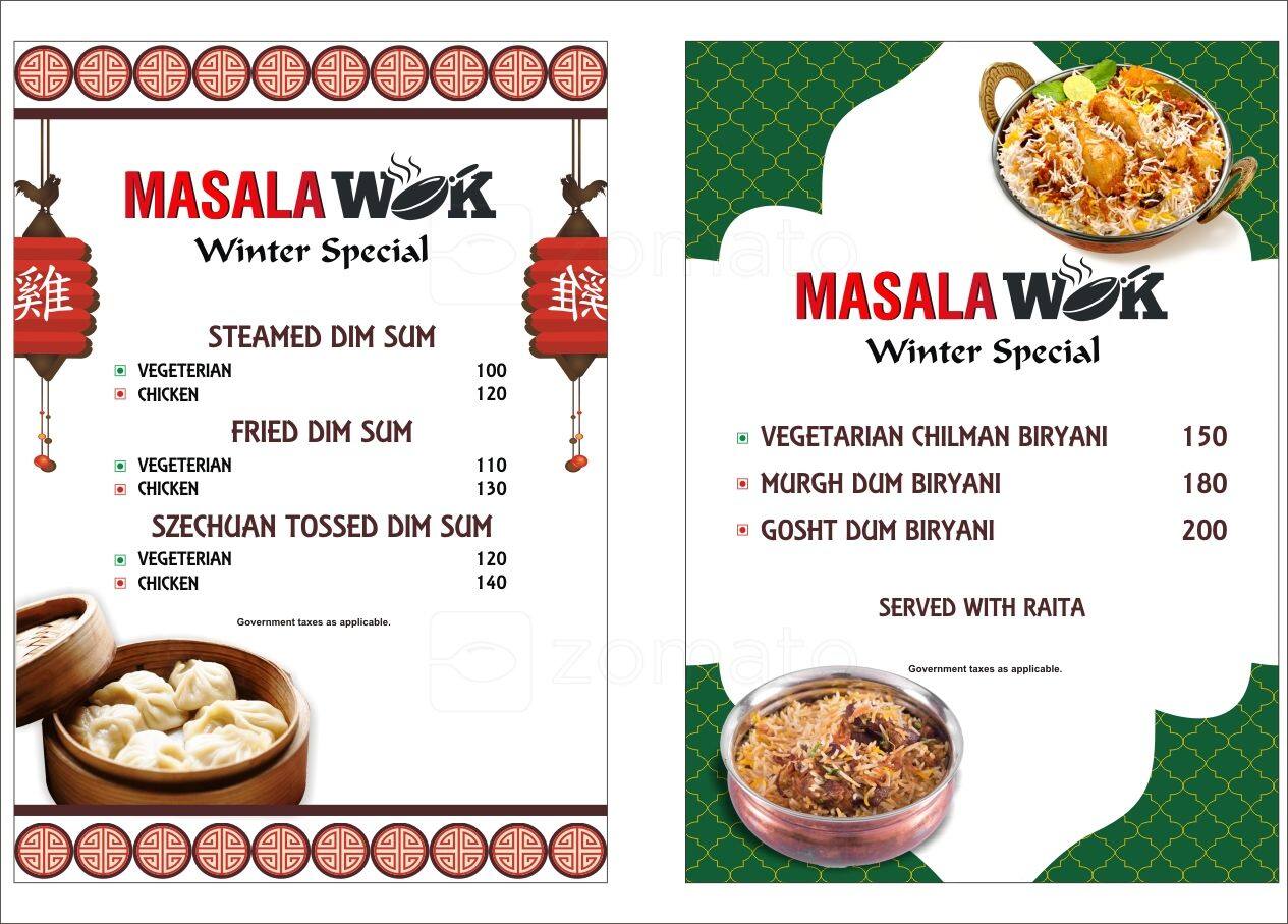 Masala Wok By Red Hot Chilli Pepper Menu - Zomato