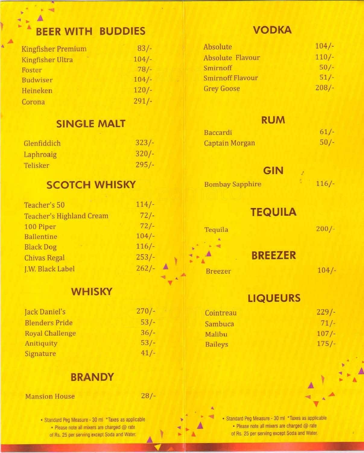 non veg absolute barbecue menu price
