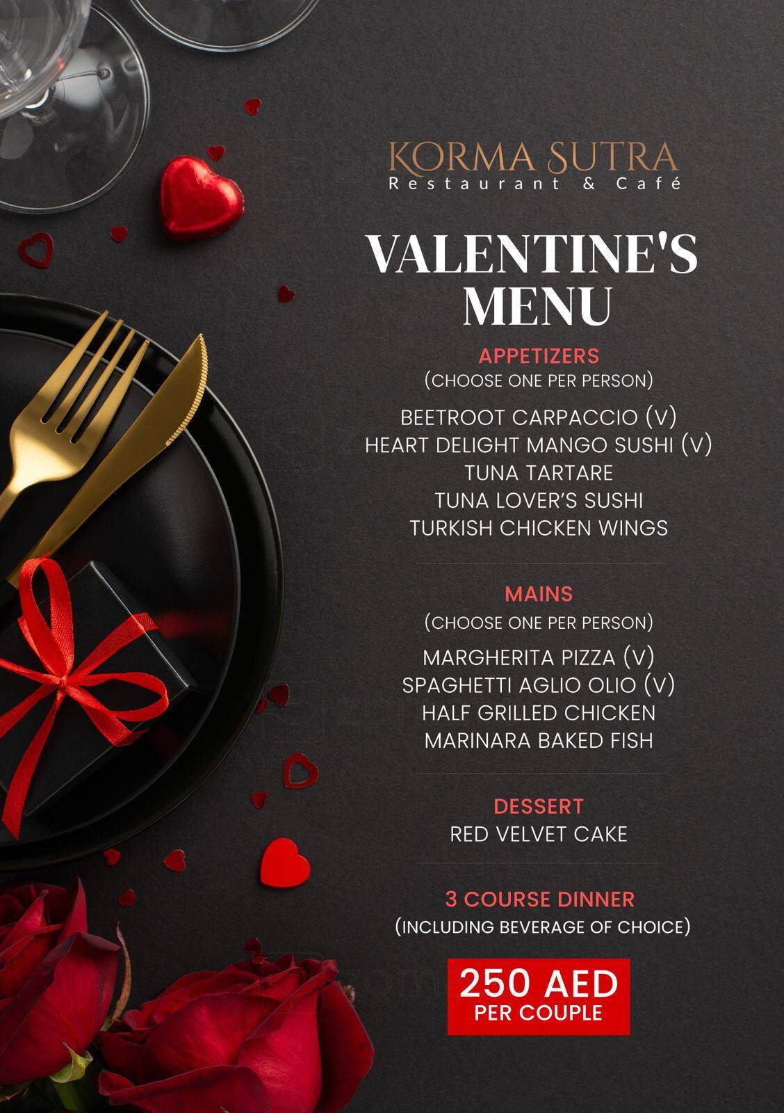 Menu of Korma Sutra - Restaurant &amp; Cafe, Al Barsha, Dubai
