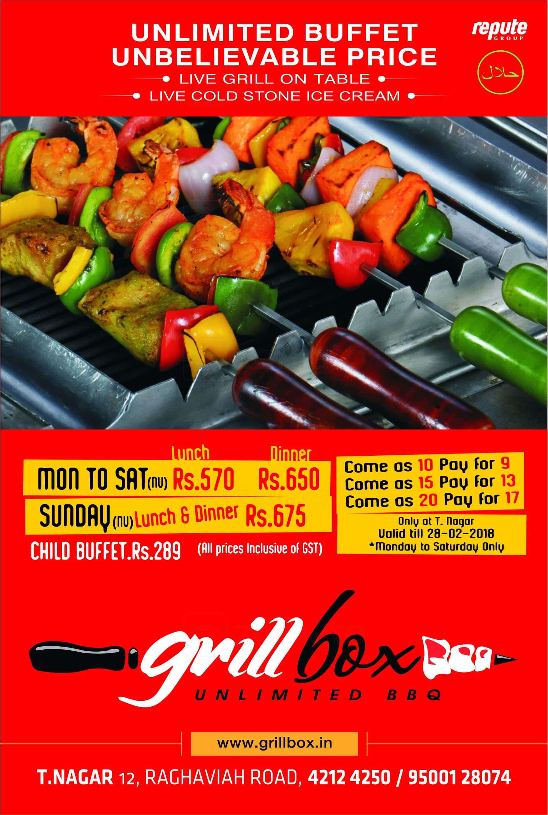 Grill Box Menu, Menu for Grill Box, T. Nagar, Chennai Zomato