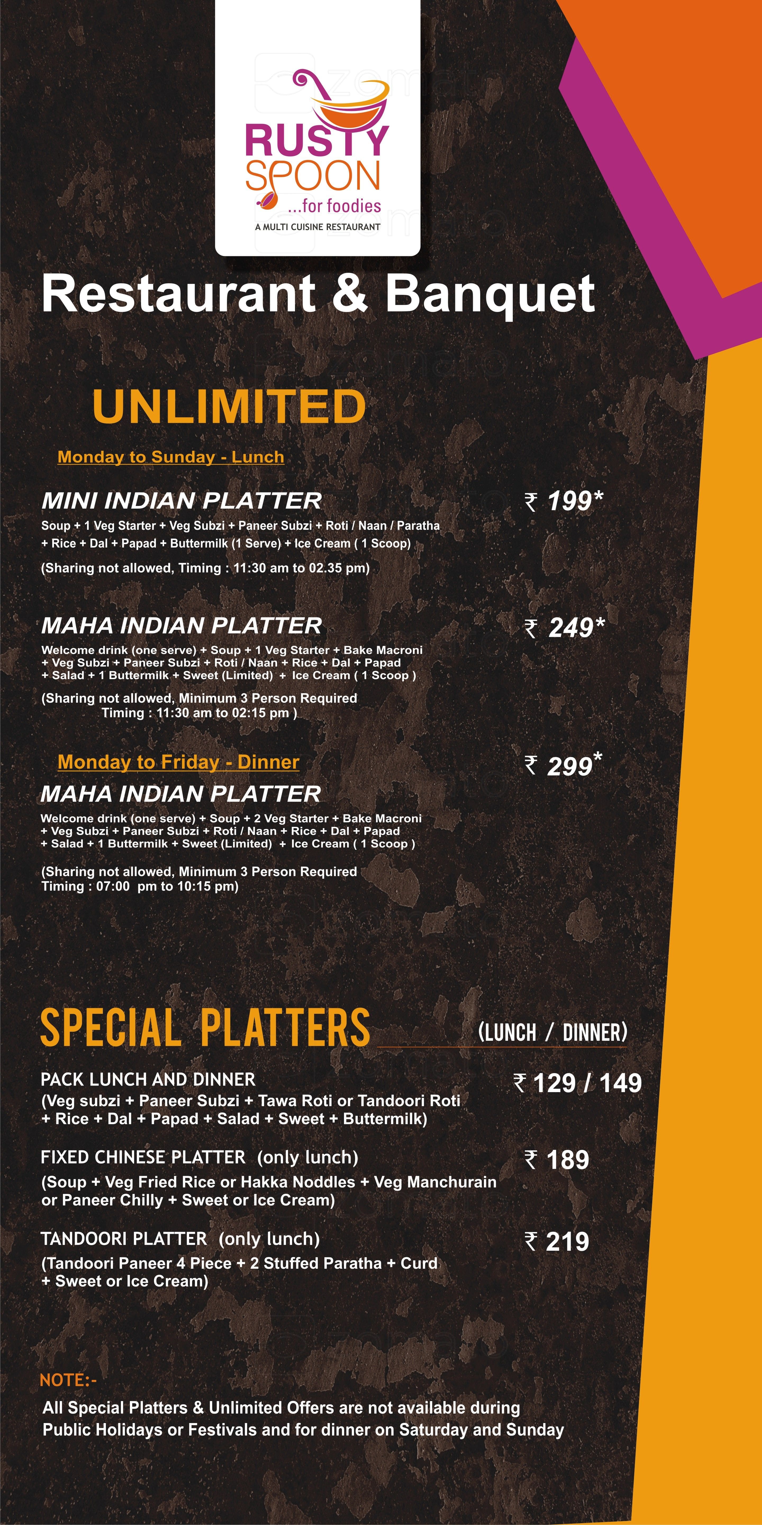 Rusty Spoon Menu, Menu for Rusty Spoon, Satellite, Ahmedabad Zomato