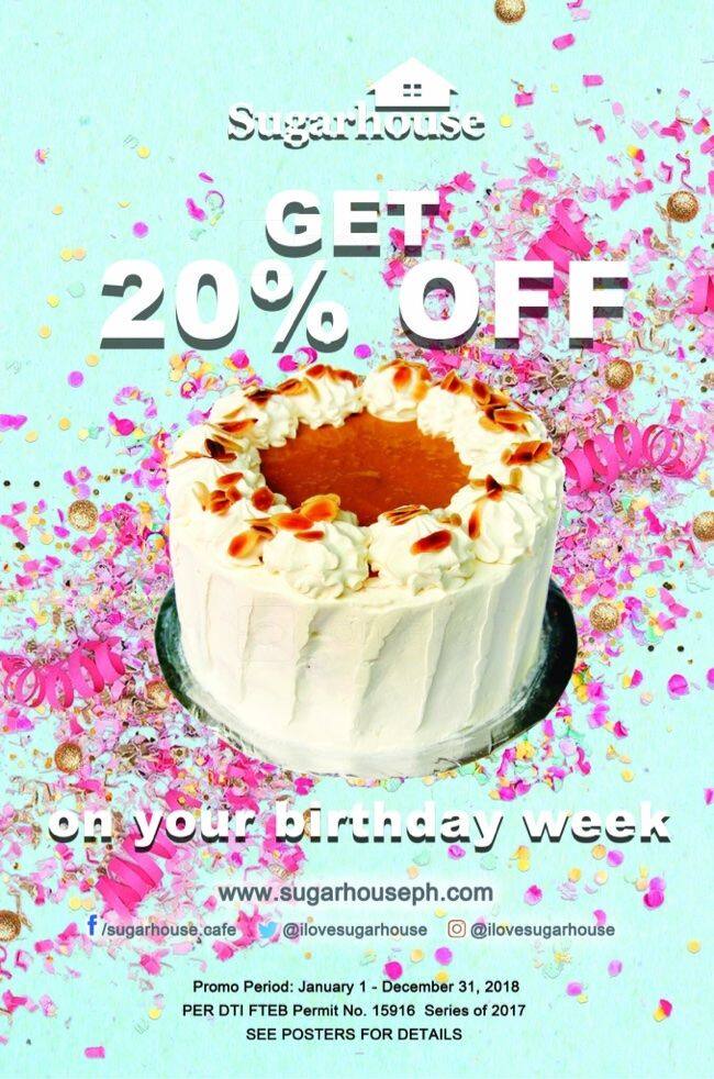 Sugarhouse Menu, Menu for Sugarhouse, Greenhills, San Juan City