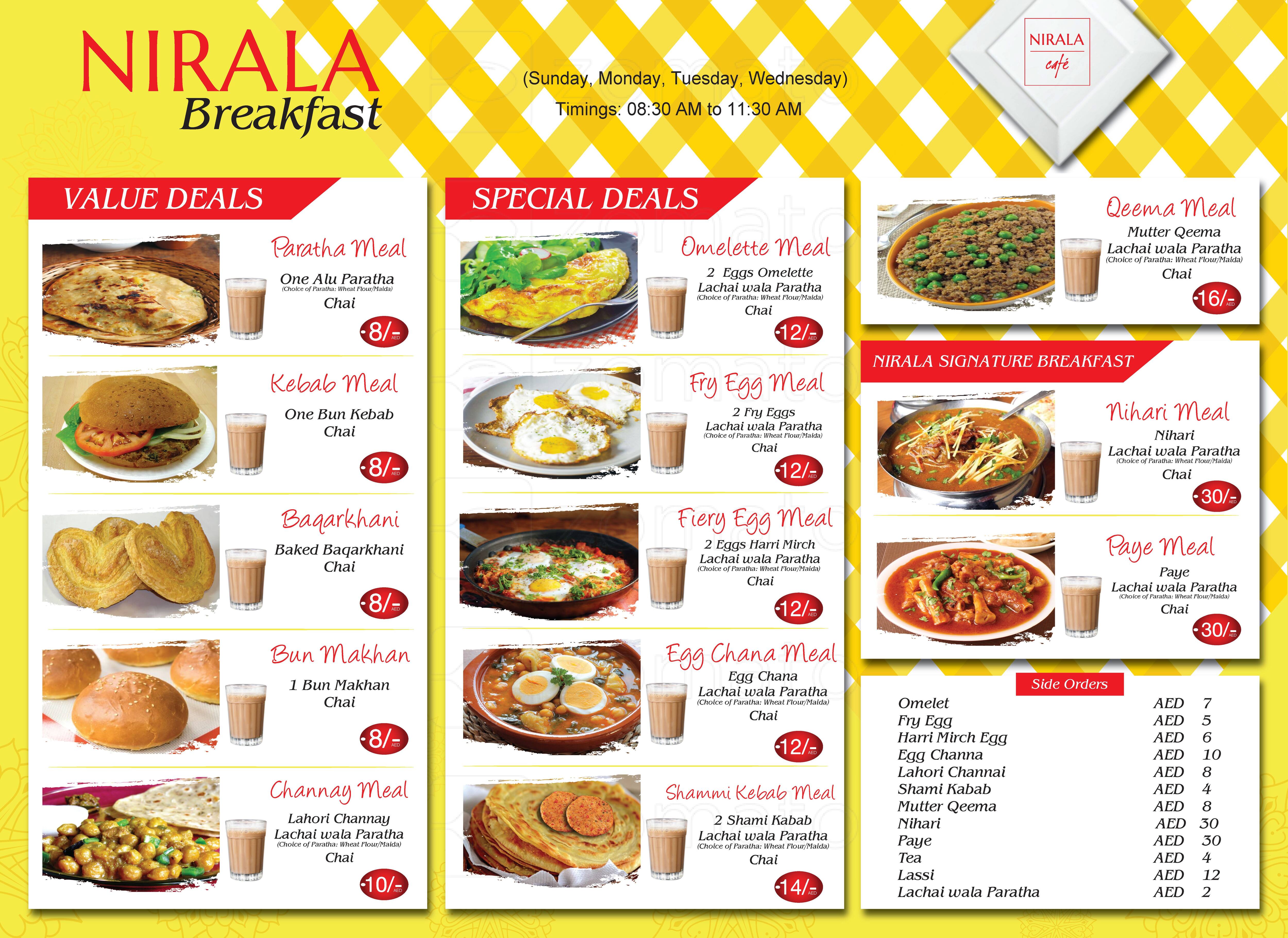 Nirala Menu, Menu for Nirala, Al Barsha, Dubai Zomato