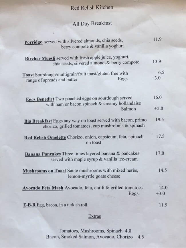 Red Relish Kitchen Menu, Menu for Red Relish Kitchen, Black Rock