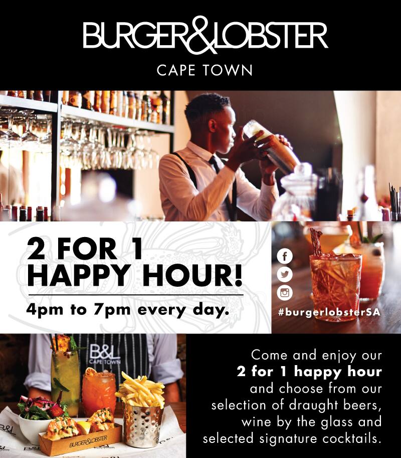 Burger & Lobster menu, Menu restauracji Burger & Lobster, CBD, Cape