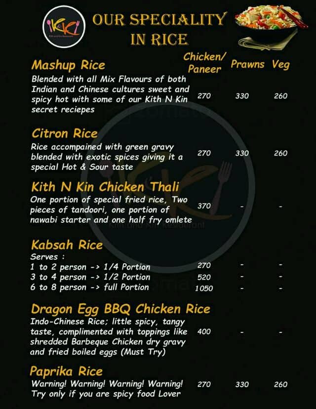 Kith And Kin Menu, Menu for Kith And Kin, Dombivali East, Thane Zomato