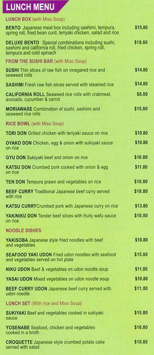 Matsuya Menu, Menu for Matsuya, Fairfield, Melbourne - Urbanspoon/Zomato