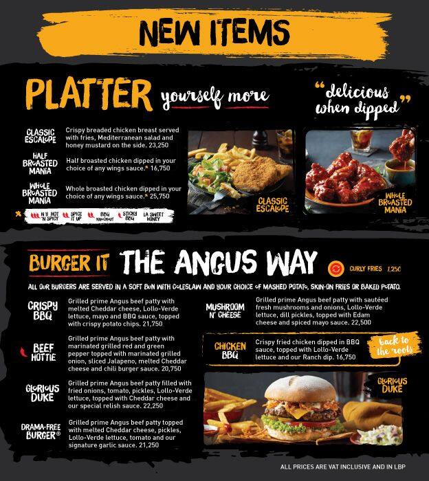 Deek Duke a Metn Foto del Menu con Prezzi Zomato Libano