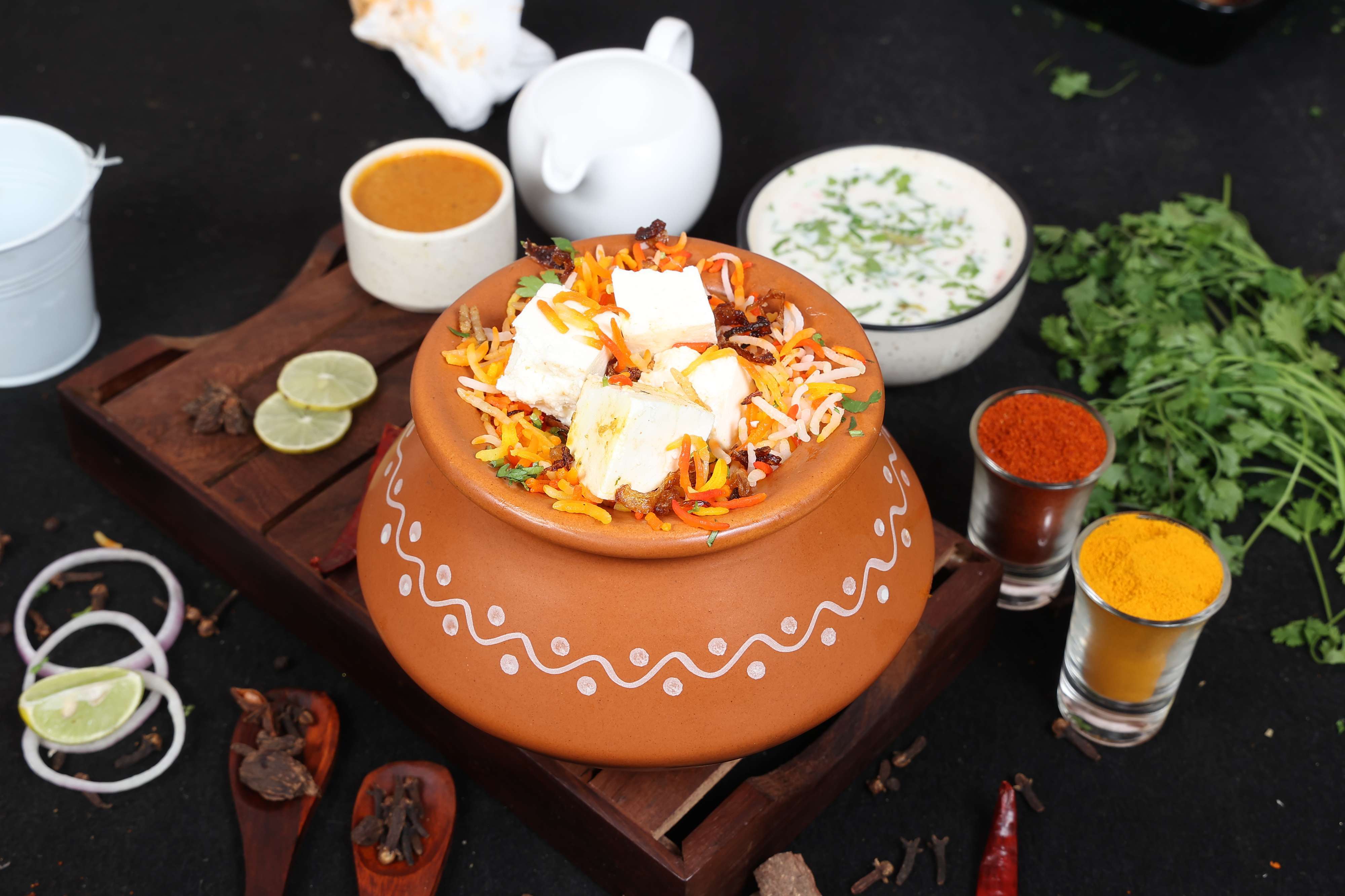 Paneer Biryani Handi