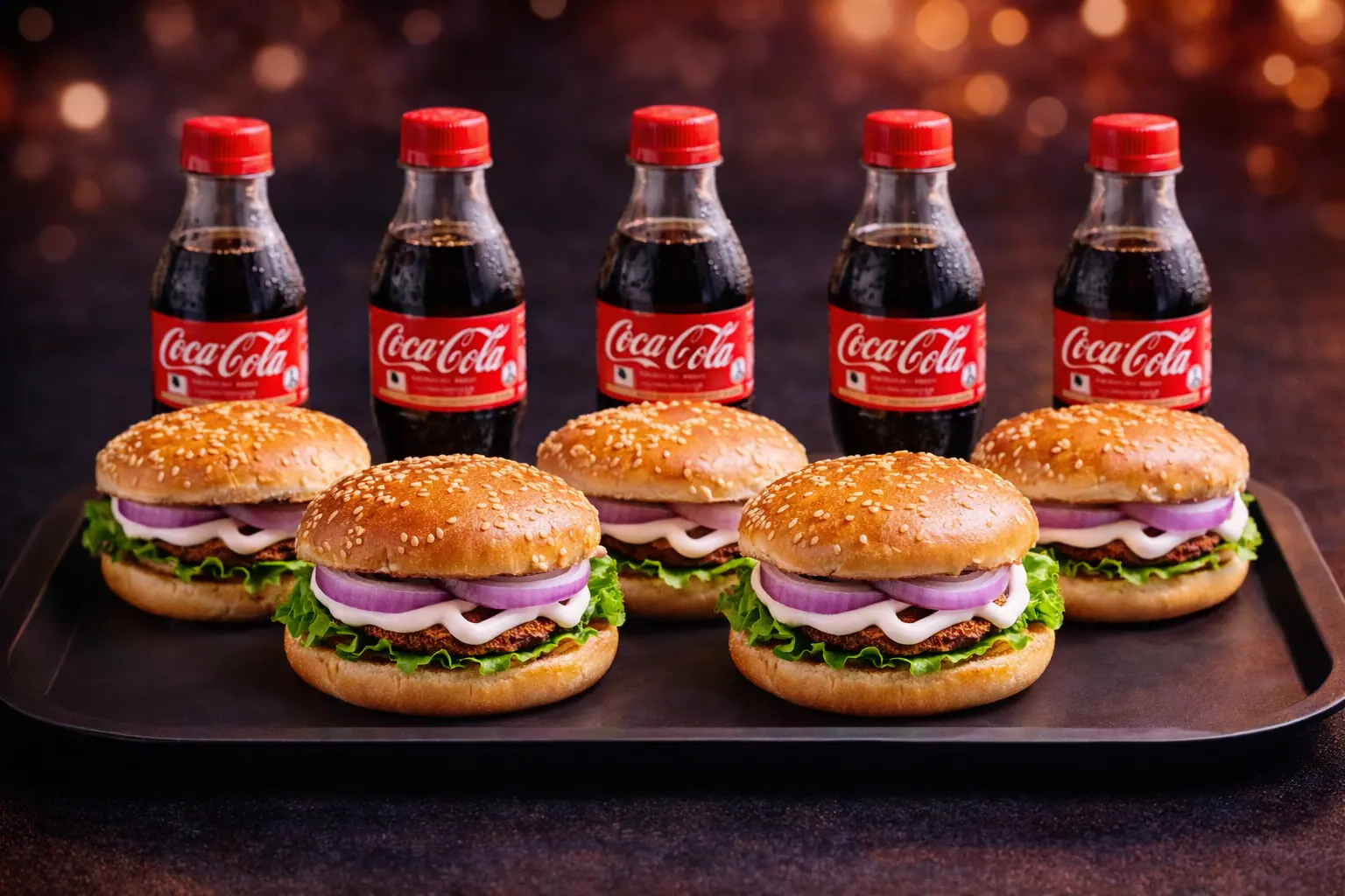 Veg Burger With Coke Soft Beverage [250 Ml] Combo